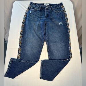 Knox Rose Blue Jeans with Colorful Trim